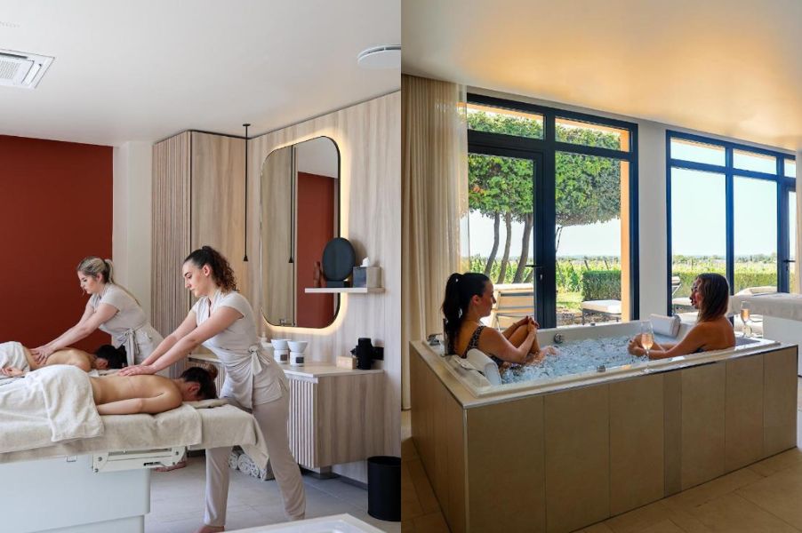 Jacuzzi & Cabine de massage soins Château Hôtel Grand Barrail